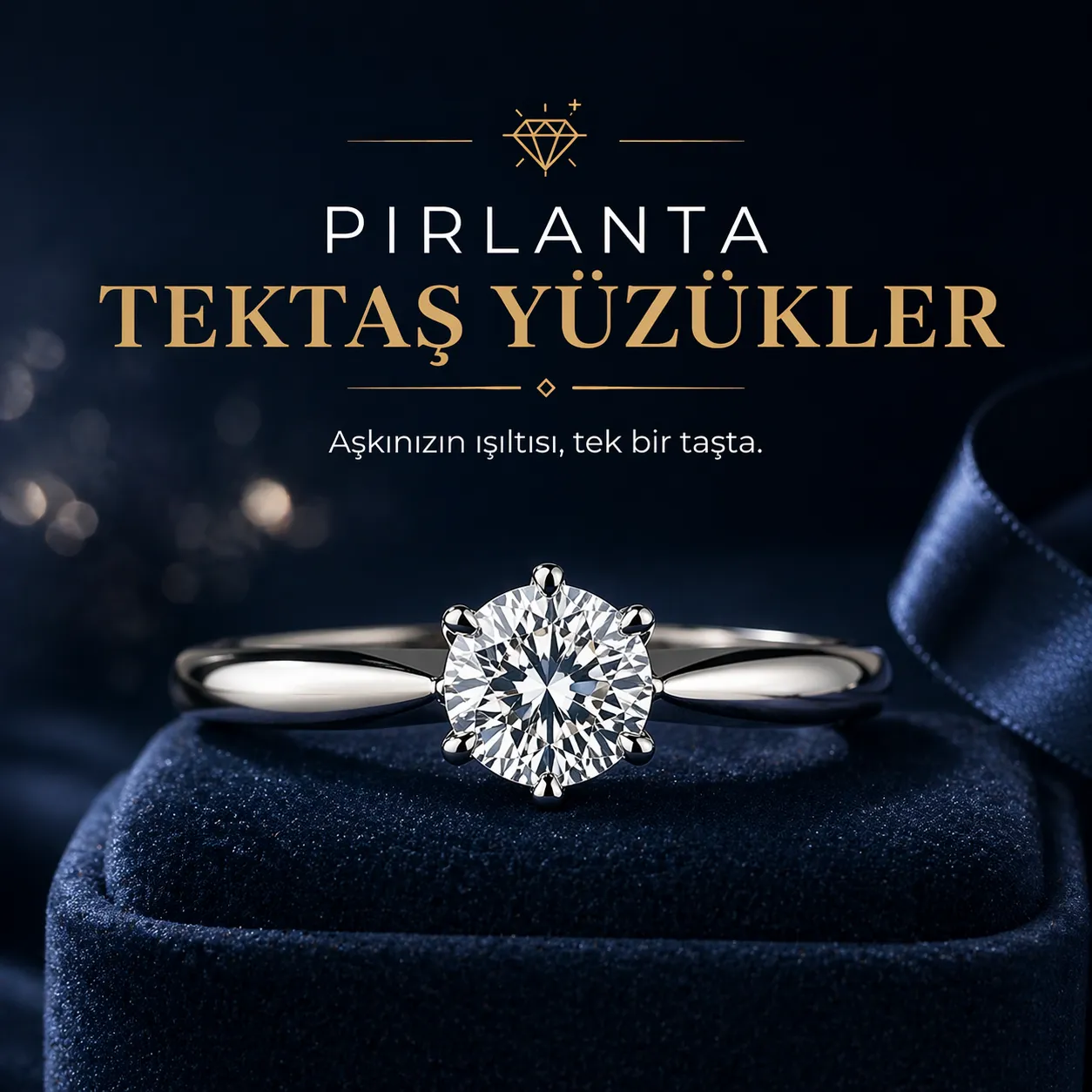 Pırlanta Tektaş Yüzükler